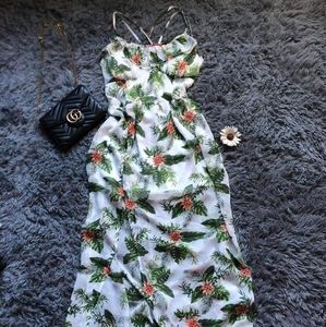 Strap Maxi Dress with slit